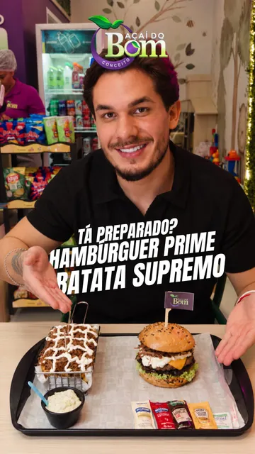 Post do Instagram: hambúrguer Prime e batata suprema